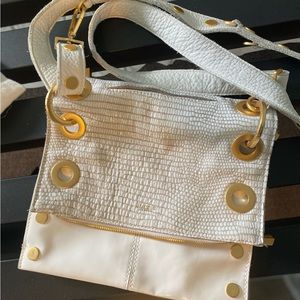 Hammett white and gold crossbody